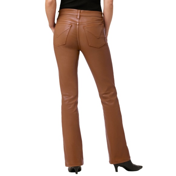 Hudson Barbra highrise bootcut pants | faux leather | burnt orange color - Picture 5 of 8